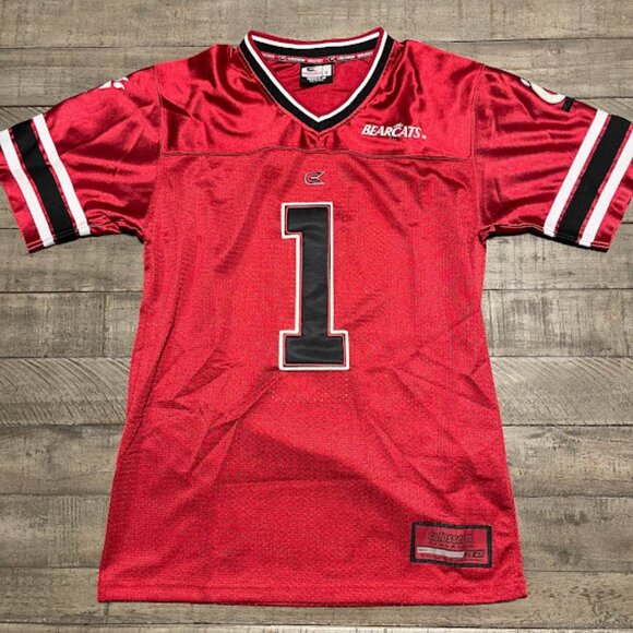 Cincinnati Bearcats #1 Red COLOSSEUM Football Jersey Size Youth Large - Picture 1 of 5